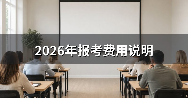 2026年报考费用说明