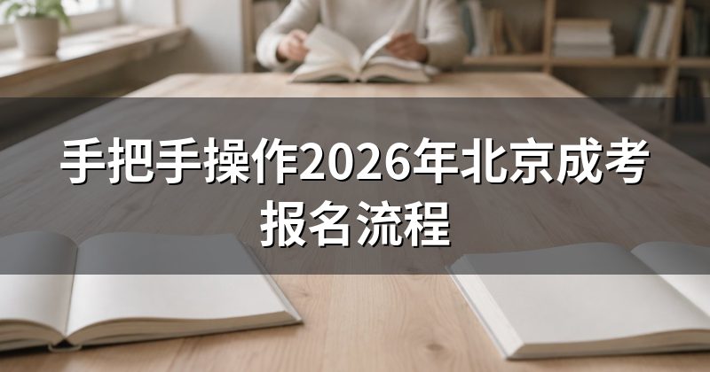 手把手操作2026年北京成考报名流程