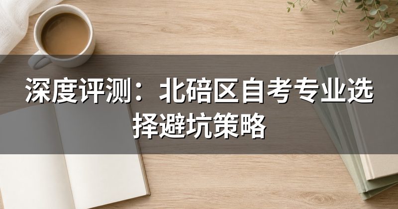 深度评测:北碚区自考专业选择避坑策略