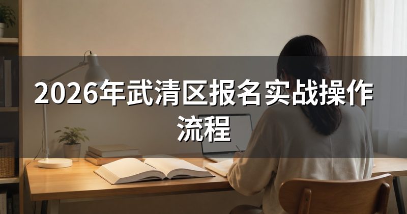2026年武清区报名实战操作流程