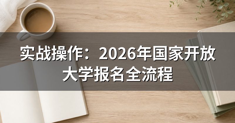 实战操作:2026年国家开放大学报名全流程
