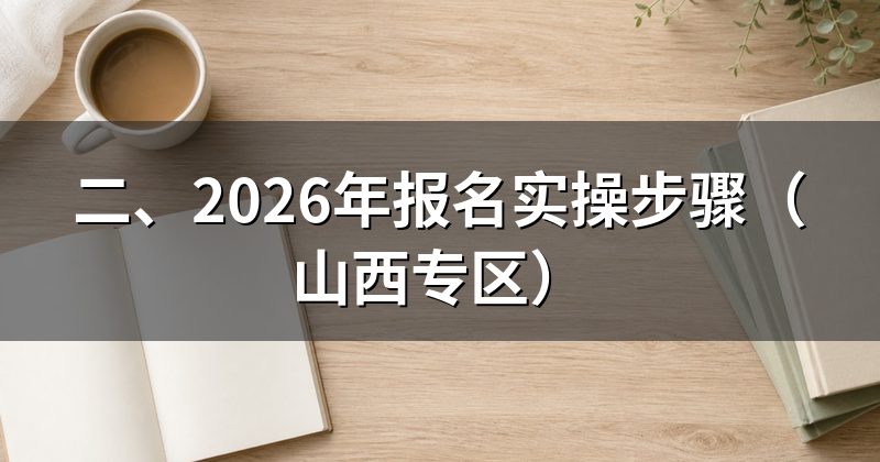 二、2026年报名实操步骤(山西专区)