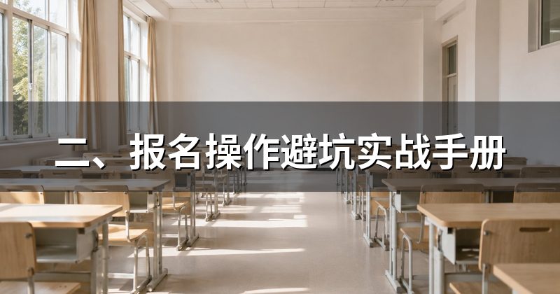 二、报名操作避坑实战手册
