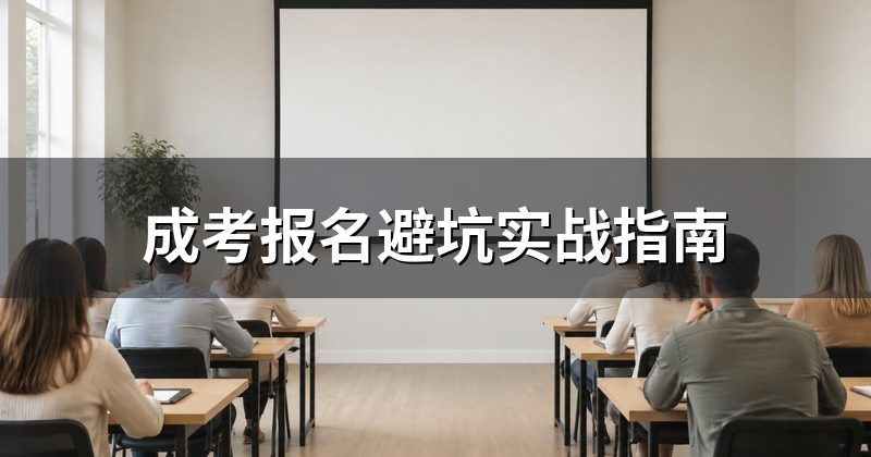 成考报名避坑实战指南