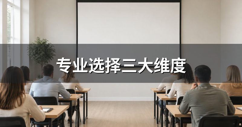 专业选择三大维度
