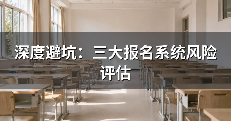 深度避坑：三大报名系统风险评估
