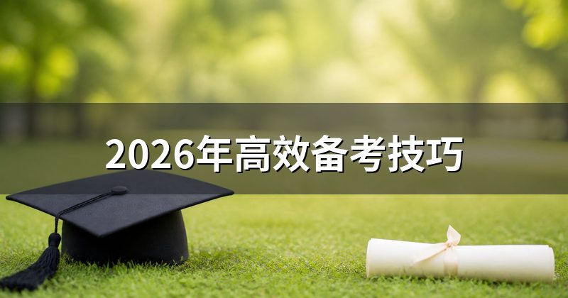 2026年高效备考技巧