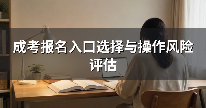 成考报名入口选择与操作风险评估