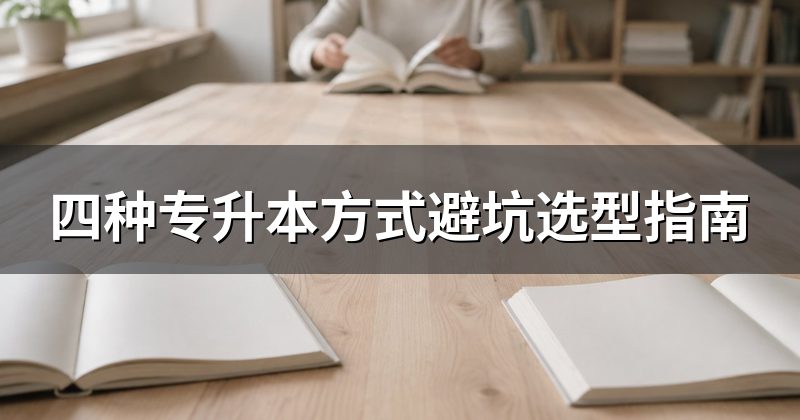 四种专升本方式避坑选型指南