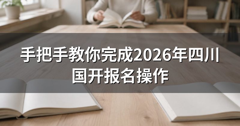 手把手教你完成2026年四川国开报名操作