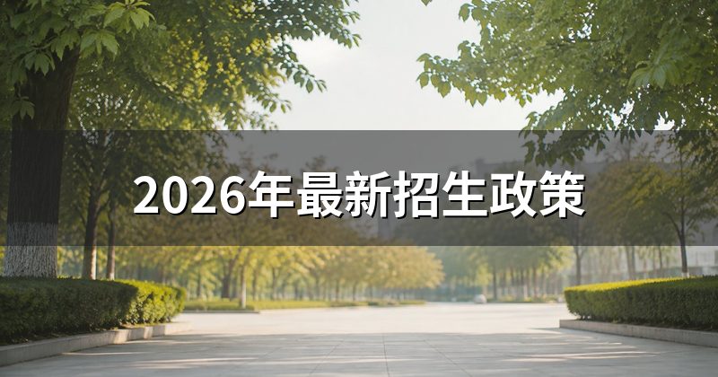 2026年最新招生政策