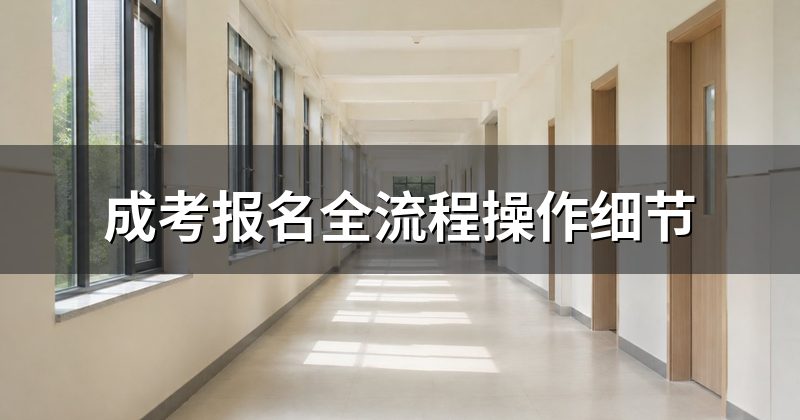 成考报名全流程操作细节