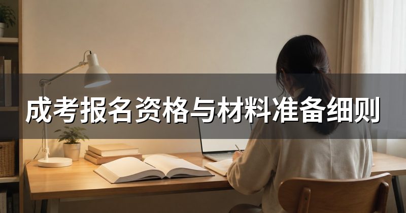 成考报名资格与材料准备细则