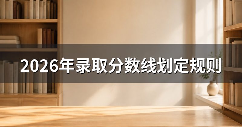 2026年录取分数线划定规则