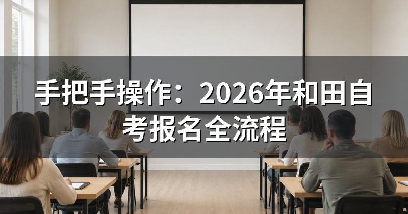 手把手操作:2026年和田自考报名全流程