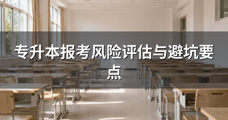 专升本报考风险评估与避坑要点