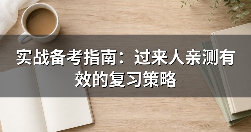 实战备考指南:过来人亲测有效的复习策略