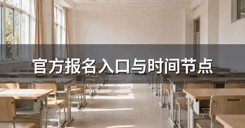 官方报名入口与时间节点