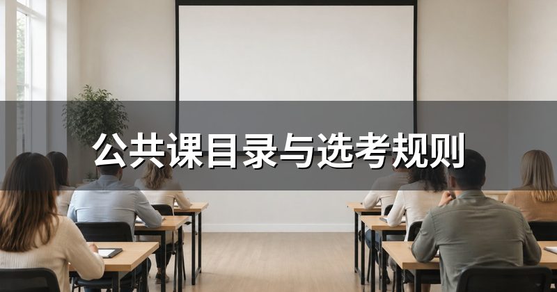 公共课目录与选考规则