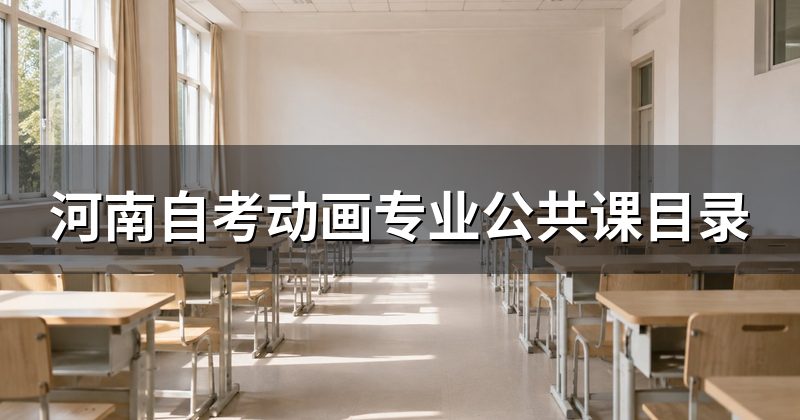河南自考动画专业公共课目录