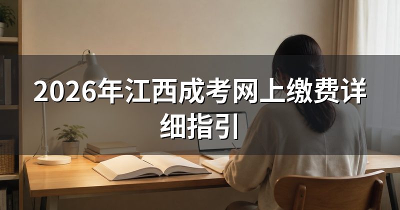 2026年江西成考网上缴费详细指引