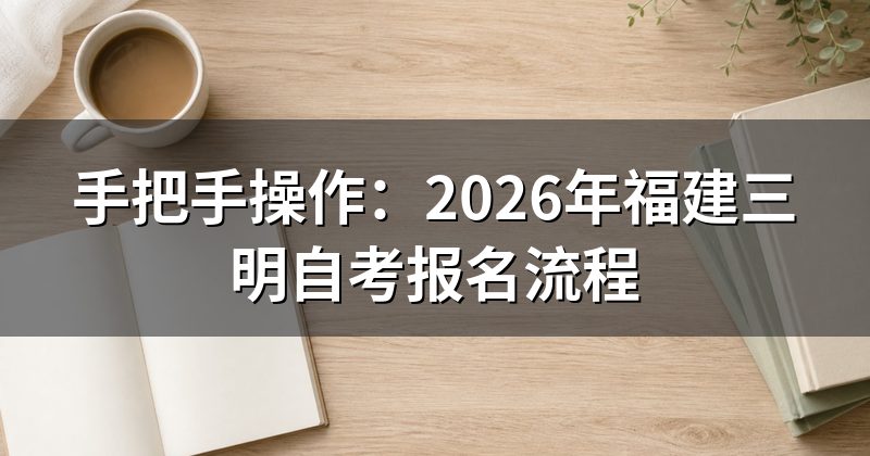 手把手操作:2026年福建三明自考报名流程