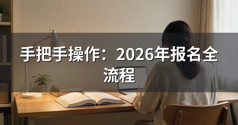 手把手操作:2026年报名全流程