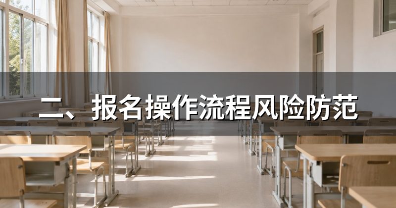 二、报名操作流程风险防范