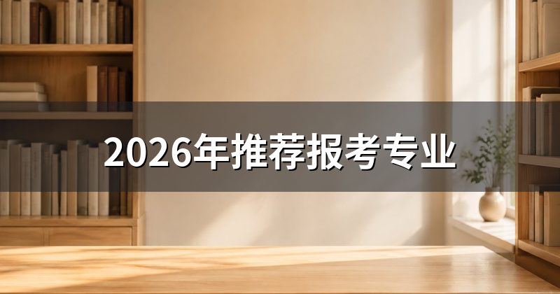 2026年推荐报考专业
