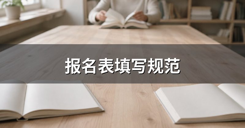 报名表填写规范