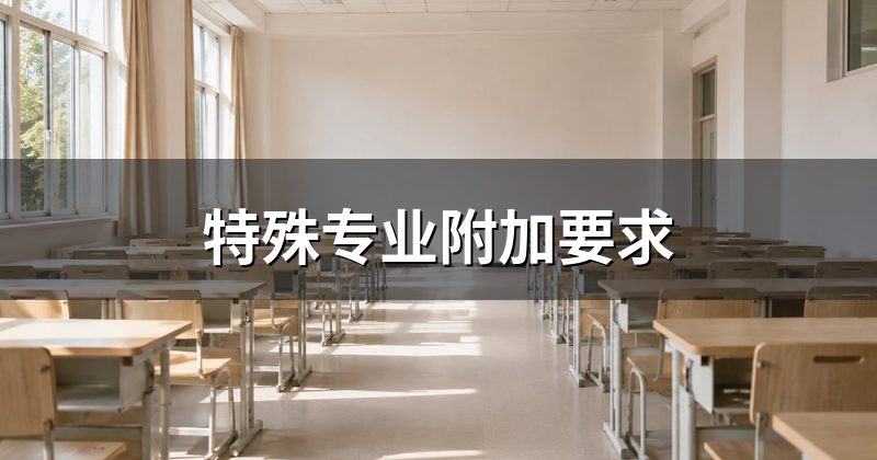 特殊专业附加要求