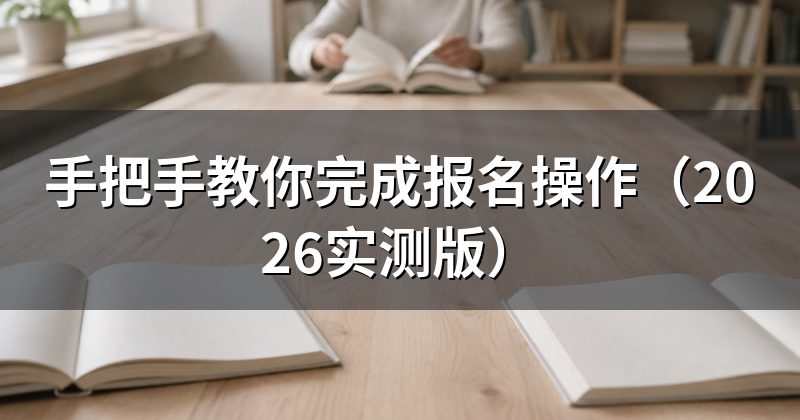 手把手教你完成报名操作(2026实测版)