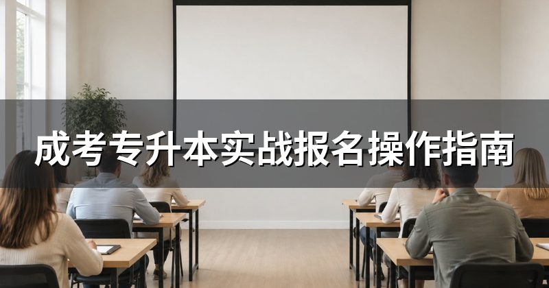 成考专升本实战报名操作指南