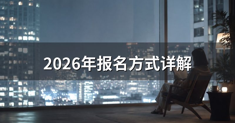 2026年报名方式详解