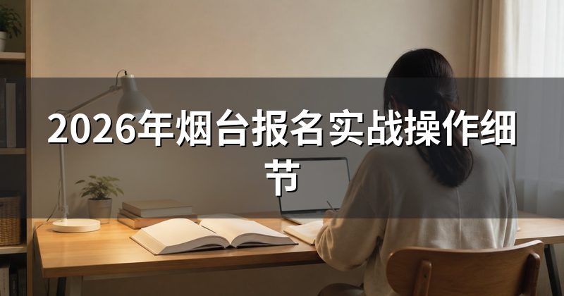 2026年烟台报名实战操作细节