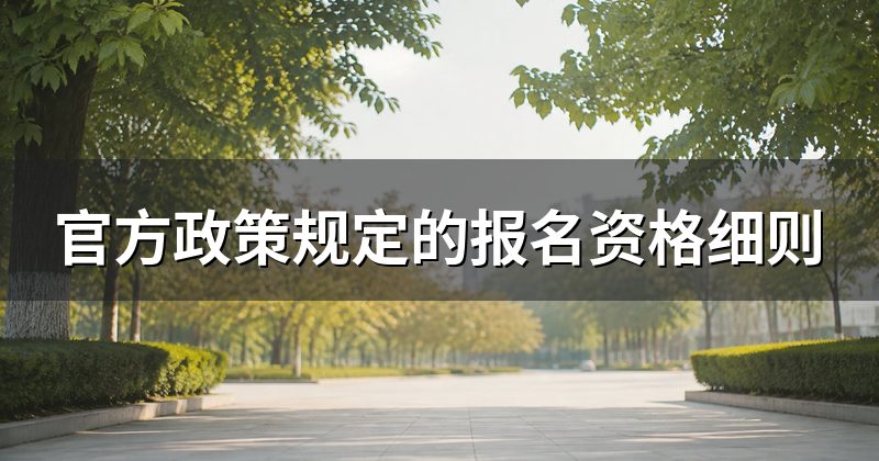 官方政策规定的报名资格细则