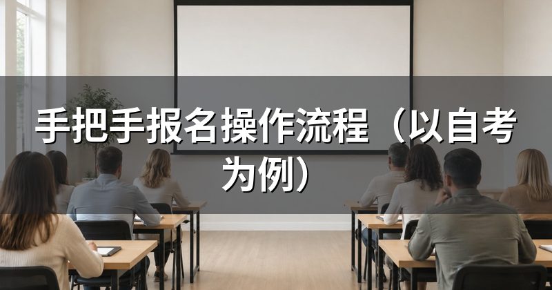 手把手报名操作流程（以自考为例）