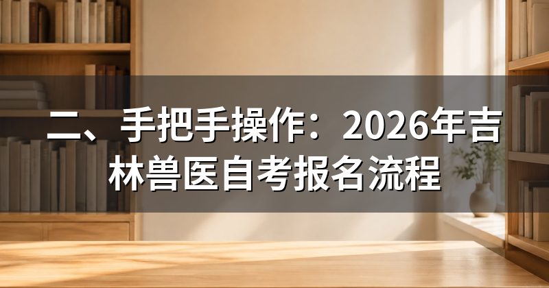 二、手把手操作：2026年吉林兽医自考报名流程