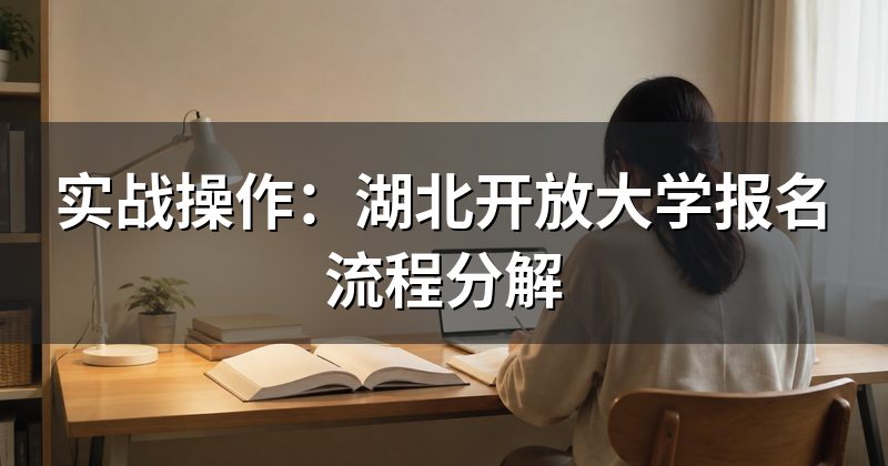 实战操作：湖北开放大学报名流程分解