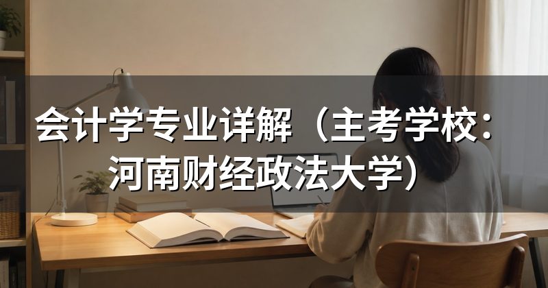 会计学专业详解(主考学校:河南财经政法大学)
