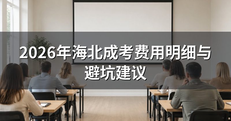 2026年海北成考费用明细与避坑建议
