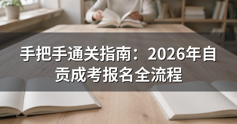 手把手通关指南:2026年自贡成考报名全流程