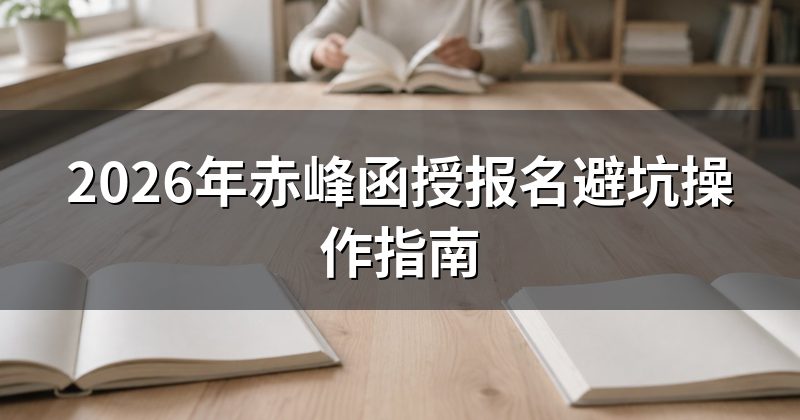 2026年赤峰函授报名避坑操作指南