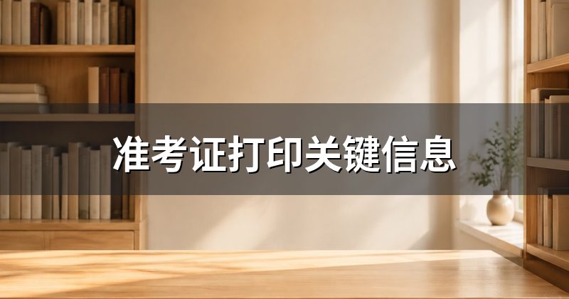 准考证打印关键信息