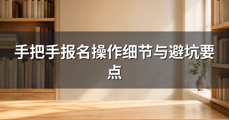 手把手报名操作细节与避坑要点