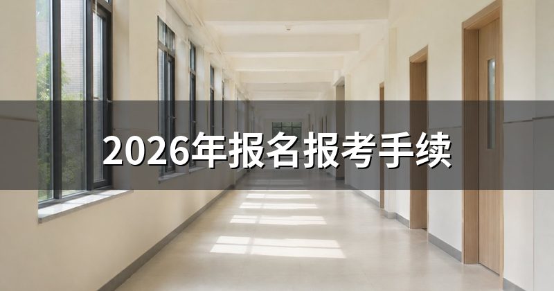 2026年报名报考手续