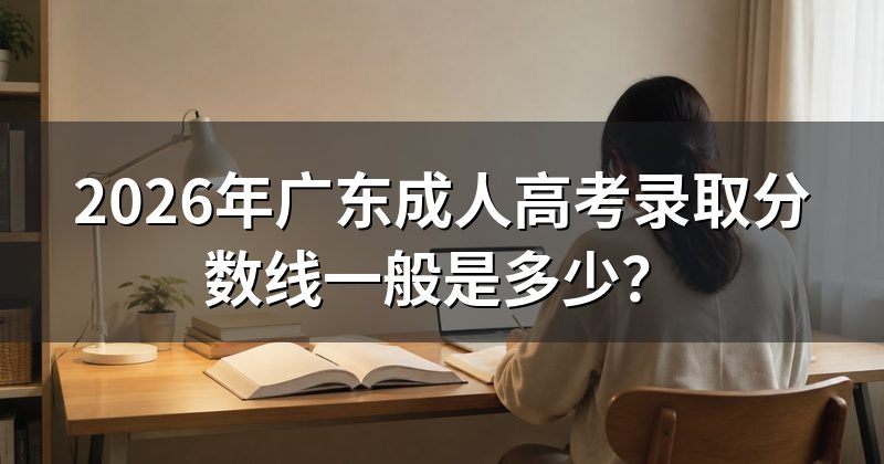 2026年广东成人高考录取分数线一般是多少？