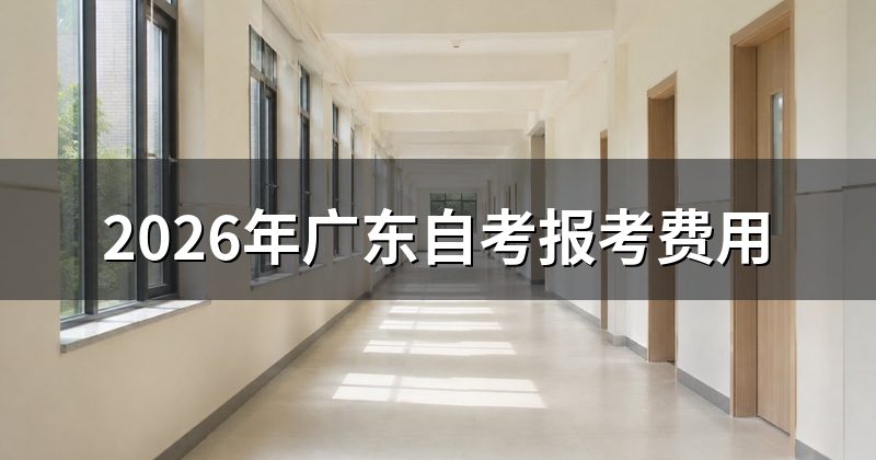 2026年广东自考报考费用