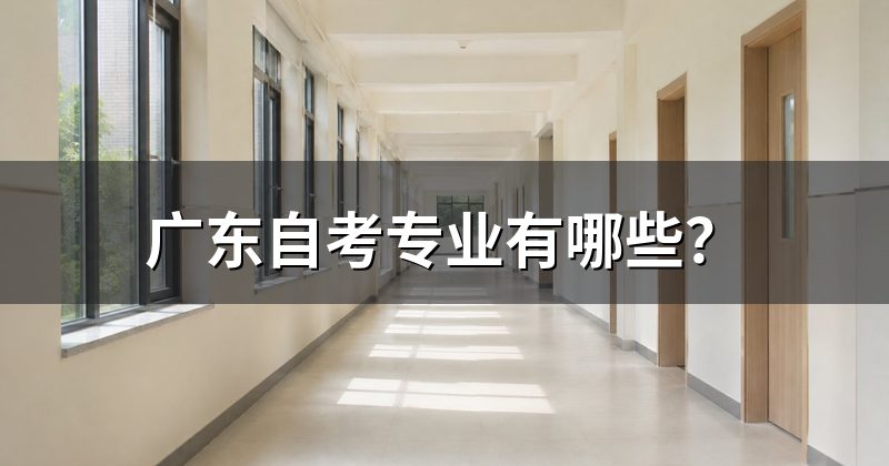 广东自考专业有哪些？