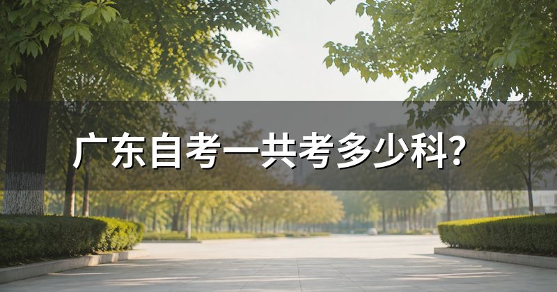 广东自考一共考多少科？